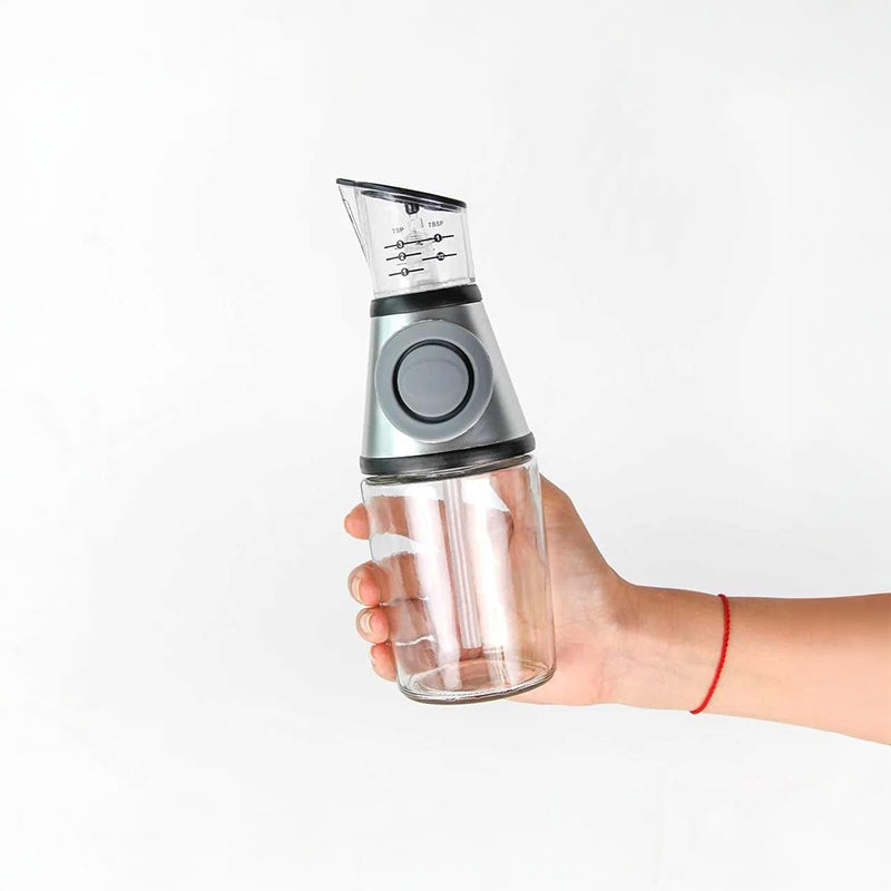 Bottiglia Dispenser in Vetro per Olio e Aceto con Erogatore Integrato
