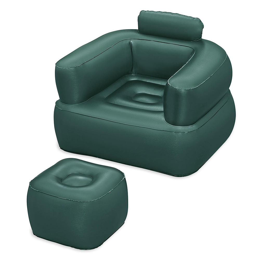 Poltrona Gonfiabile Ergonomica con Pouf Integrato