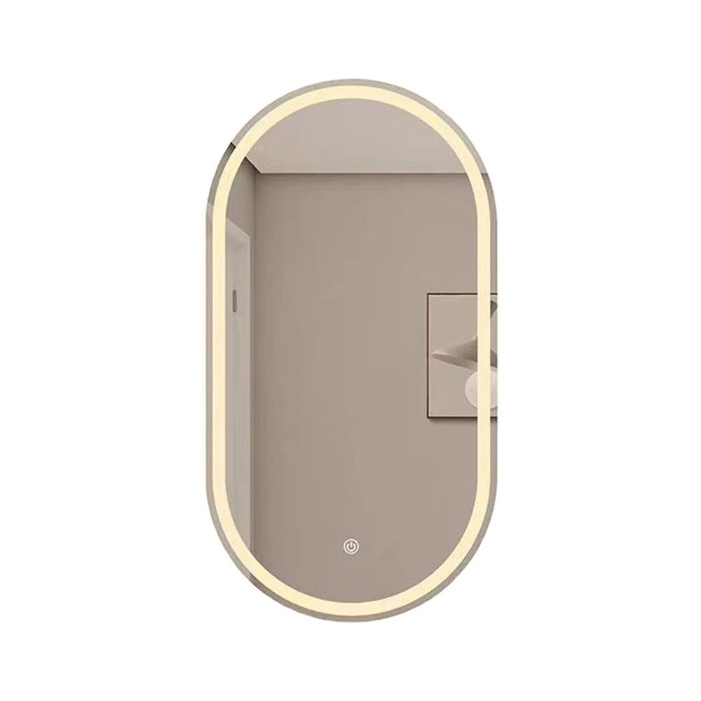 Specchio Ovale LED da Bagno con Retroilluminazione Regolabile Touch