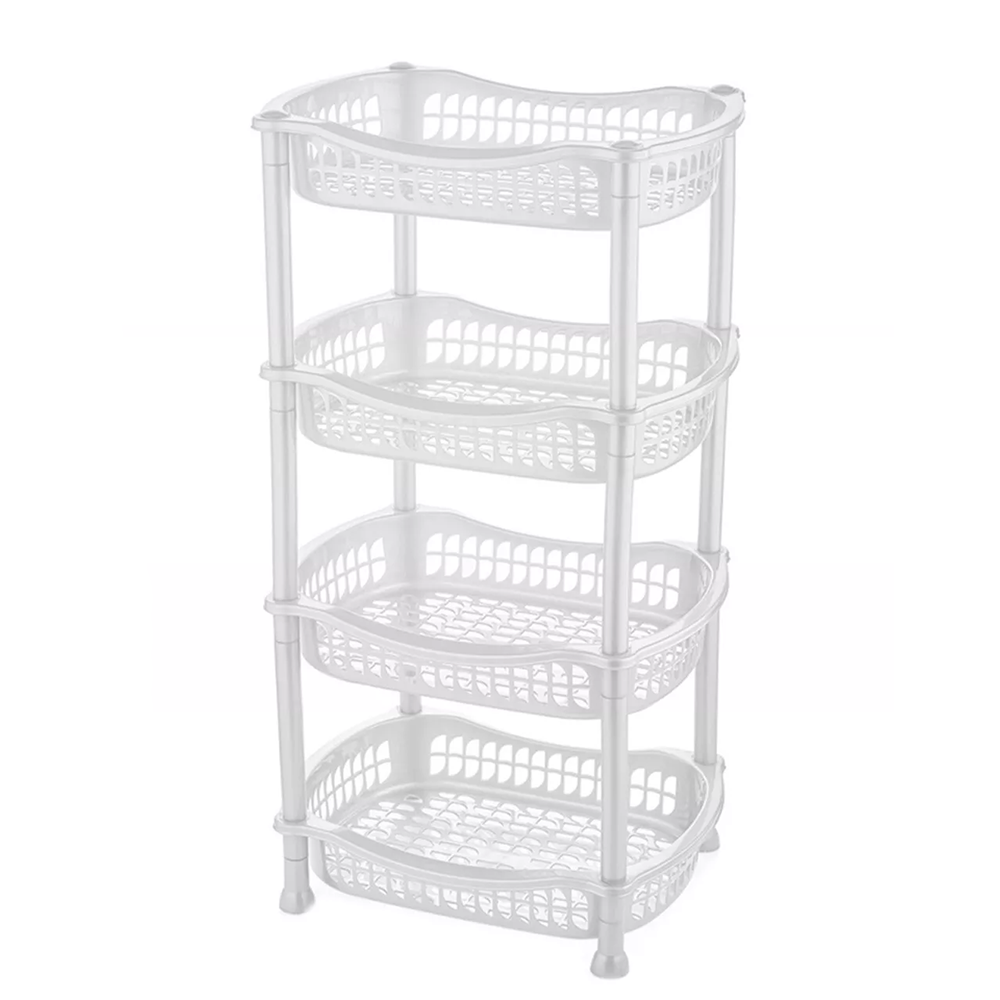 Scaffale da Cucina Impilabile per Frutta Verdura e Utensili