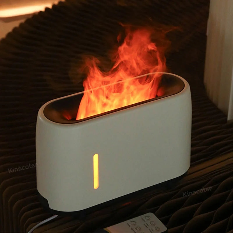 Diffusore Ultrasonico Umidificatore con Fiamma LED
