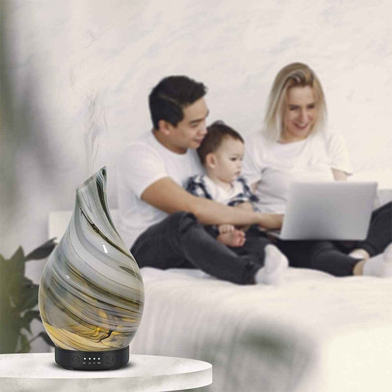 Diffusore di Aromi Elegante con Luce LED e Design in Vetro