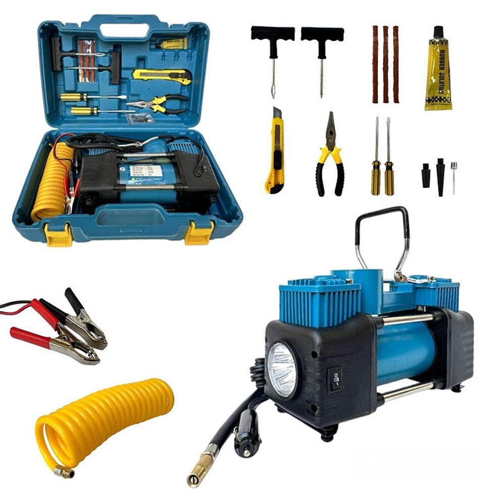 Compressore Doppio Cilindro Portatile 150 PSI con Valigetta