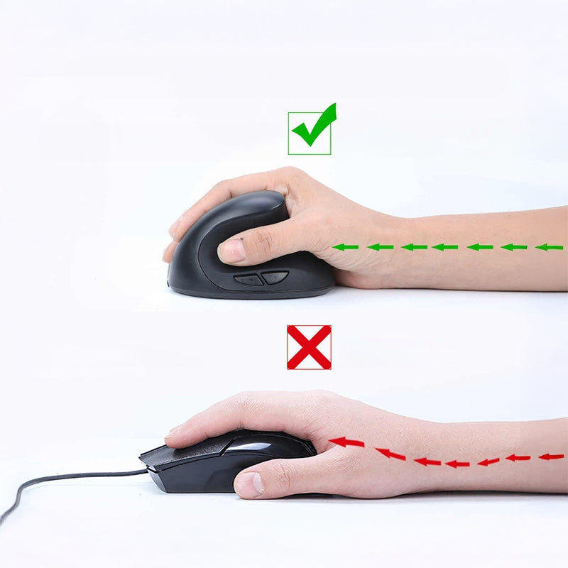 Mouse Wireless Ergonomico Verticale 2.4G