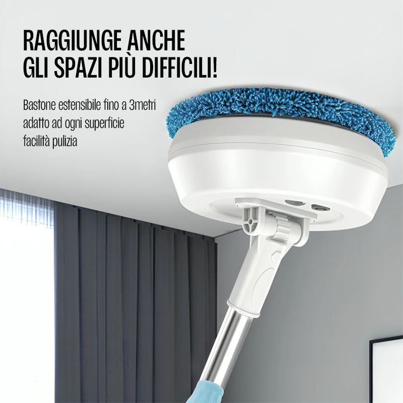 Mocio Elettrico Senza Fili 2 in 1 per Pulizia Umido e Secco
