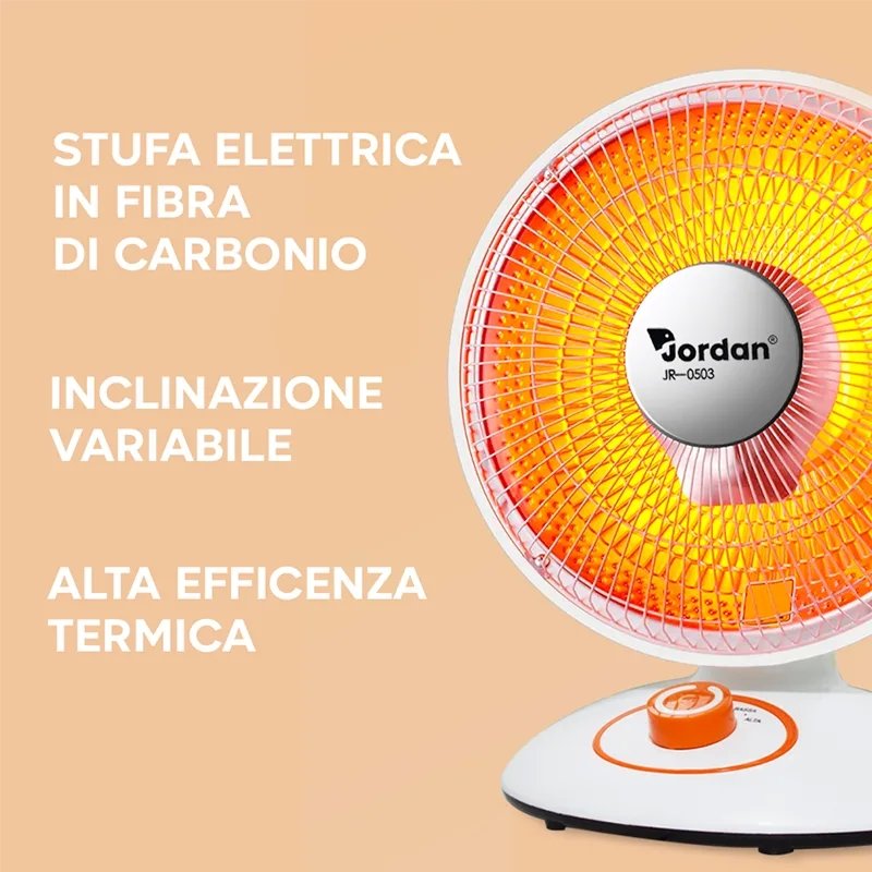 Stufa Elettrica Parabolica a Basso Consumo 600W