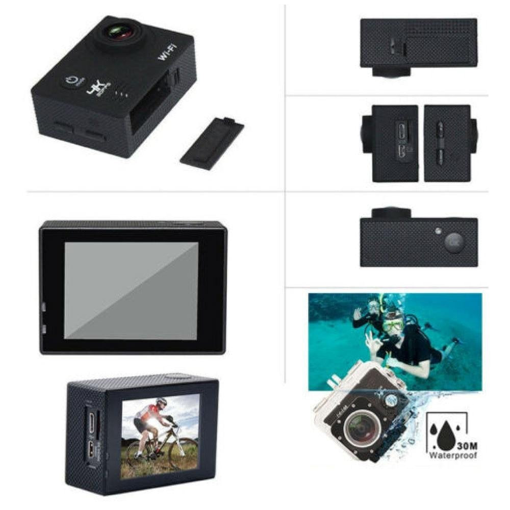 Action Camera Sportiva HD con Schermo Integrato