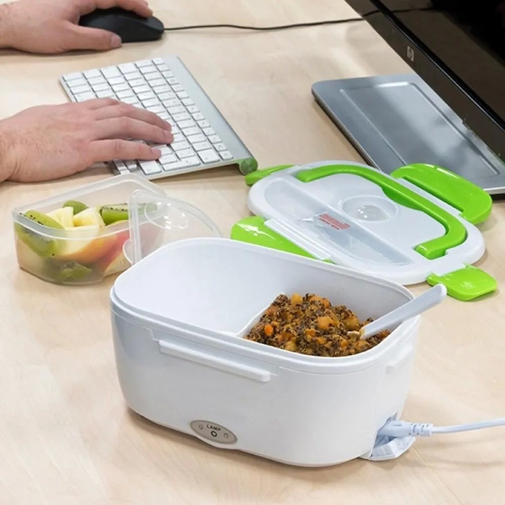 Porta Pranzo Elettrico a Doppio Scomparto con Riscaldamento Rapido