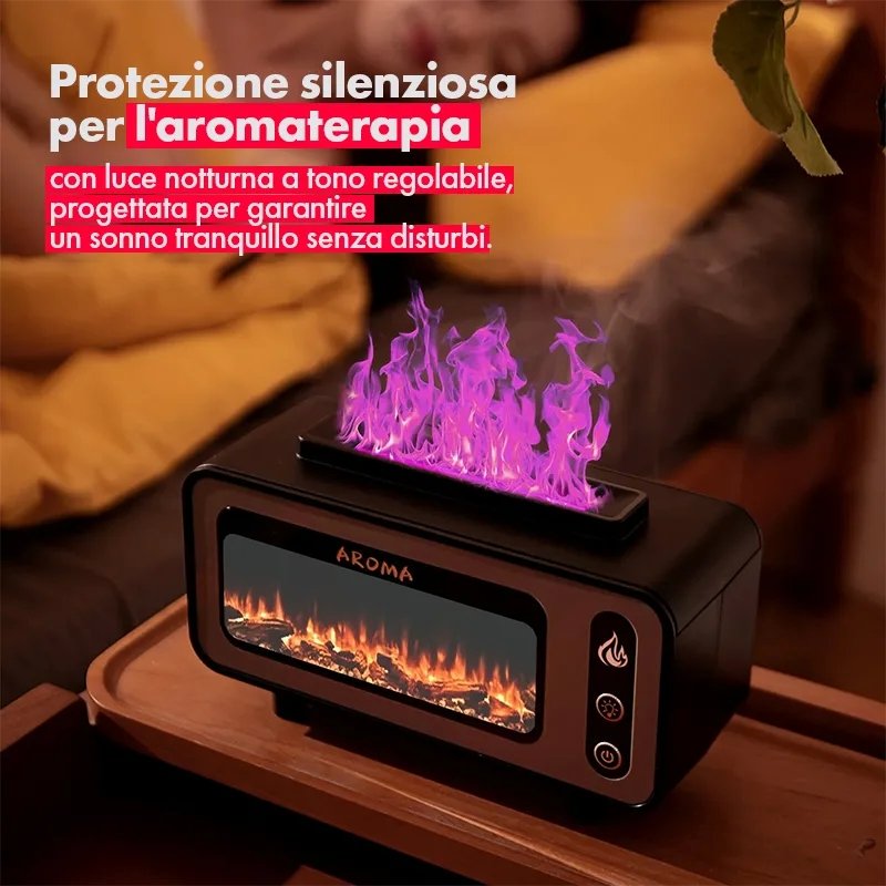 Umidificatore Aromaterapia Effetto Fiamma