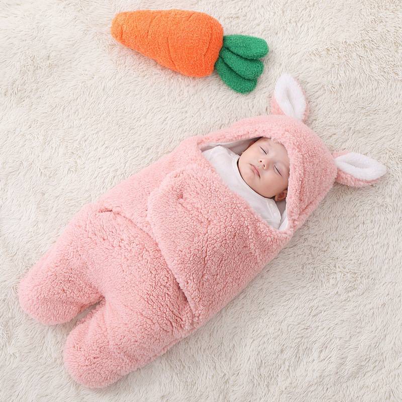 Coperta Sacco Cashmere Neonati Morbida e Calda 2-in-1