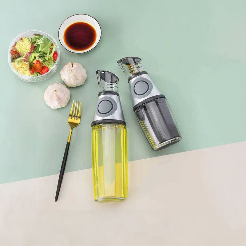 Bottiglia Dispenser in Vetro per Olio e Aceto con Erogatore Integrato