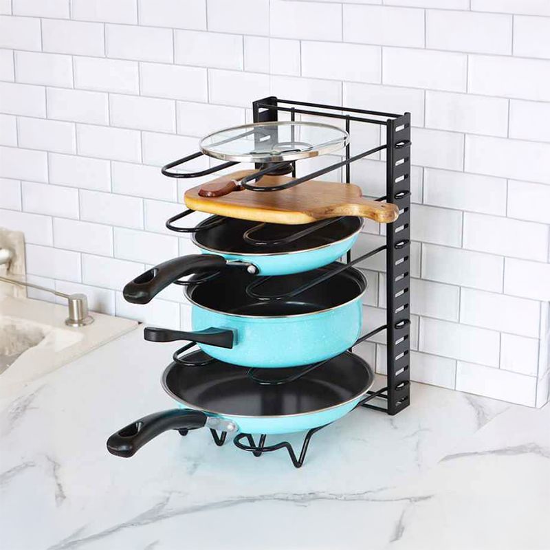 Organizzatore Regolabile per Pentole e Coperchi Cucina Ordinata
