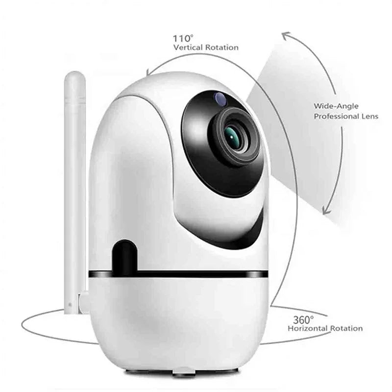 Telecamera Wireless Sicurezza Casa 1080p HD Visione Notturna Audio Bidirezionale App Mobile