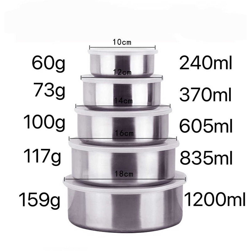 Contenitori Alimentari Acciaio Inox Ermetici Multipli