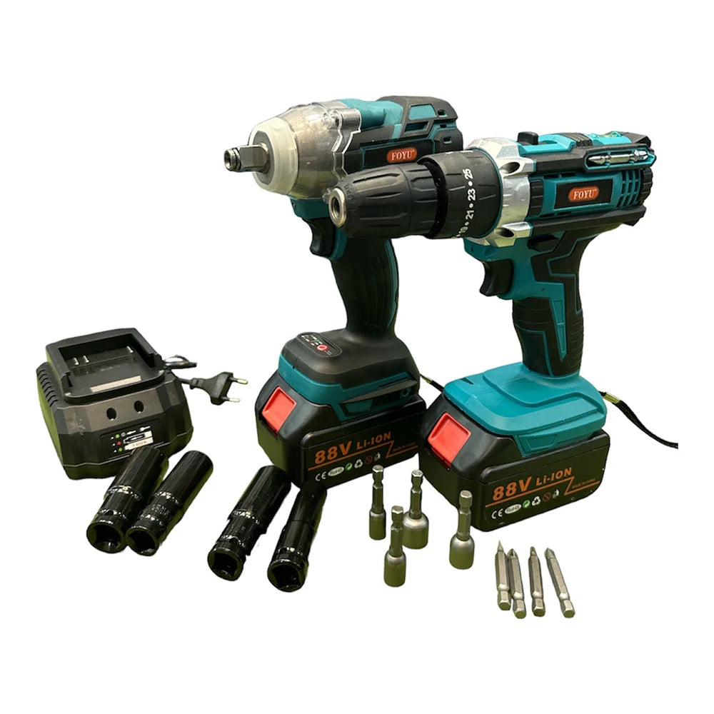 Trapano e Avvitatore Cordless 88V Completo di Punte