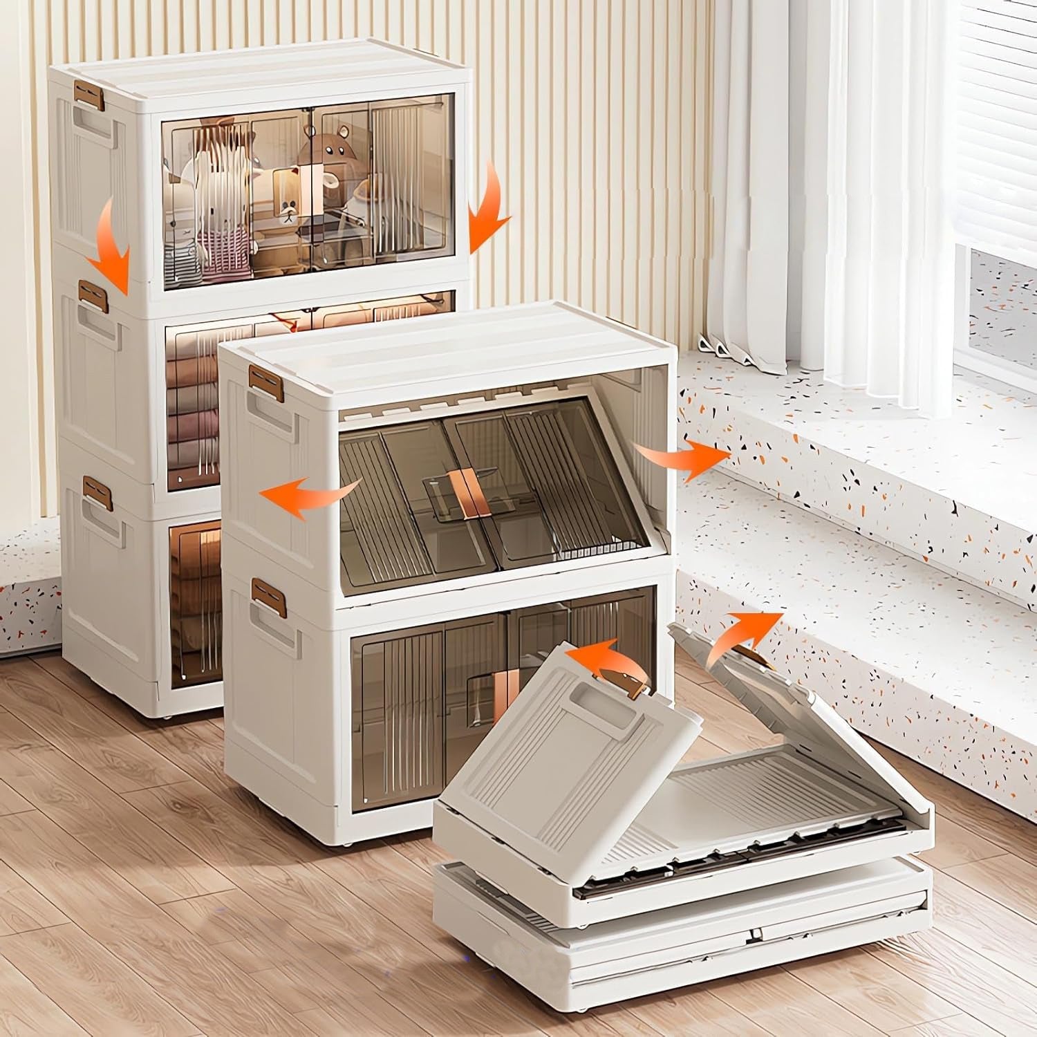Organizzatore Pieghevole Multi-Livello con Ruote