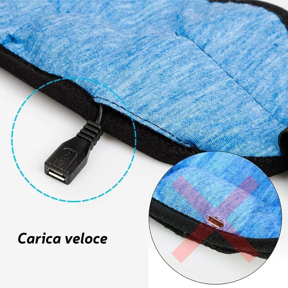 Maschera per Dormire con Audio Bluetooth e Blocco Luce