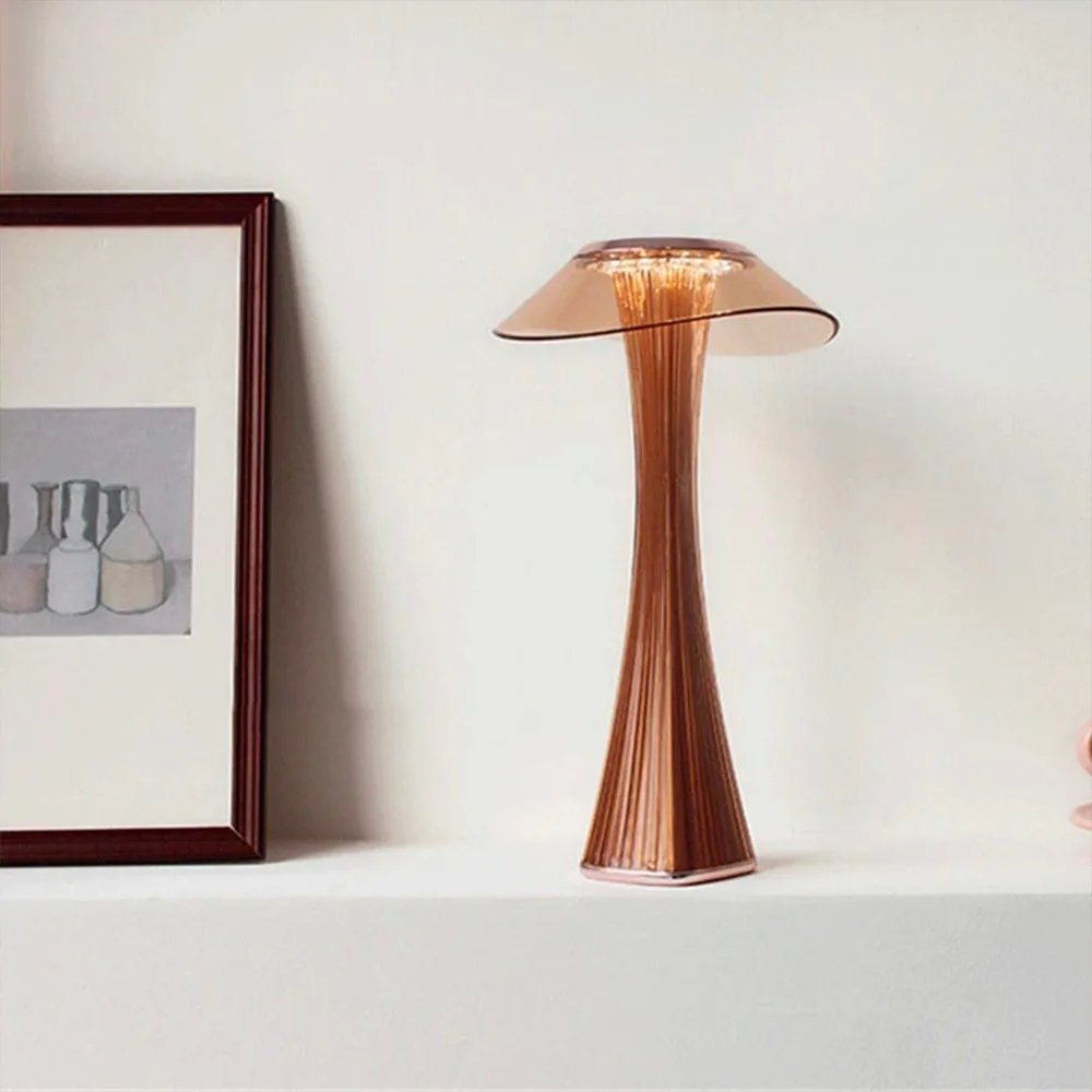 Lampada Touch Ricaricabile in Rame con 3 Temperature di Colore