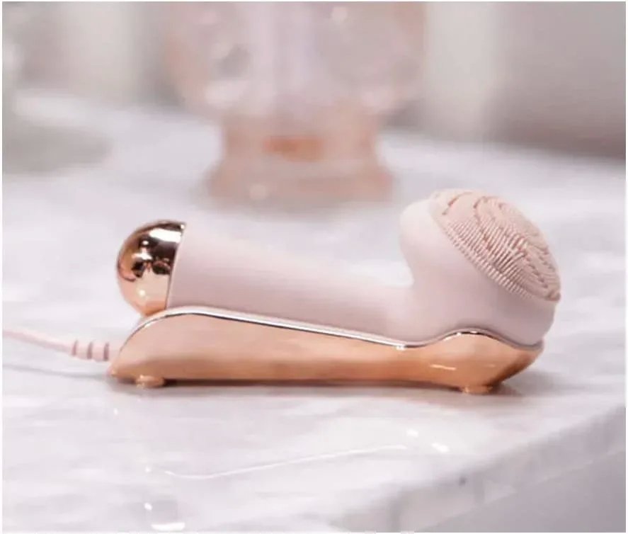 Massaggiatore Pulisci Viso Ricaricabile in Silicone con 2 Modalità