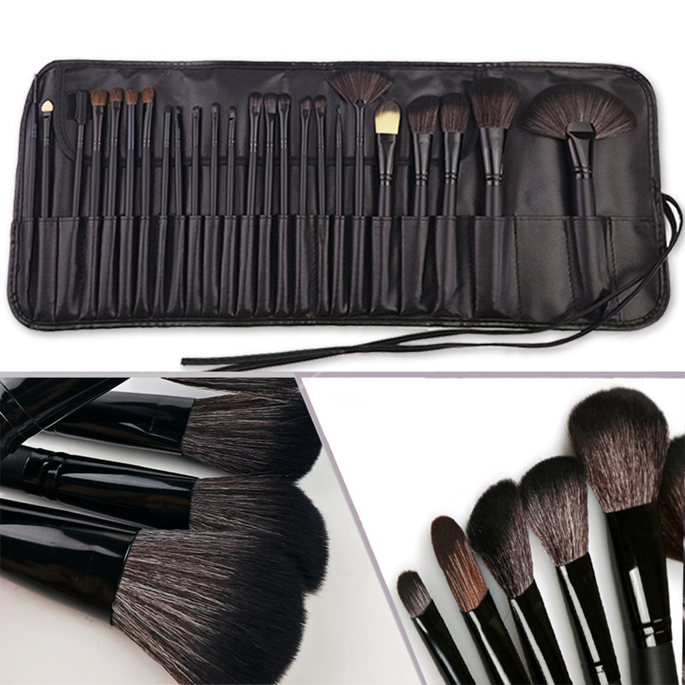 Pennelli Make Up Set da 24 Pezzi con Custodia