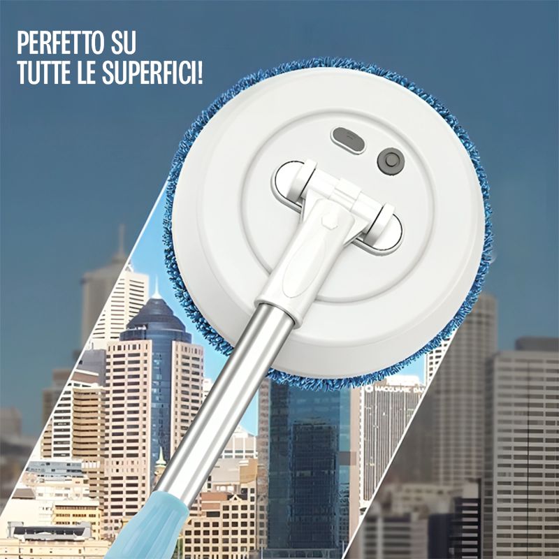 Mocio Elettrico Senza Fili 2 in 1 per Pulizia Umido e Secco