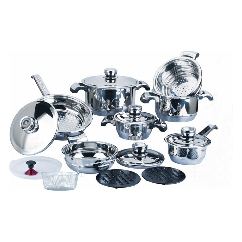 Pentole Cucina 25 Pezzi in Acciaio