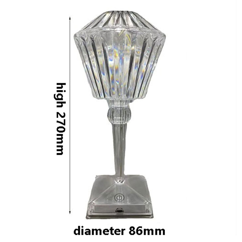 Lampada Cristallo Ricaricabile da Tavolo