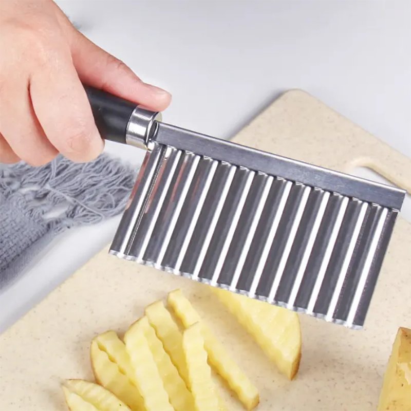 Taglierina Ondulata Professionale per Verdure Patate 2 Pezzi