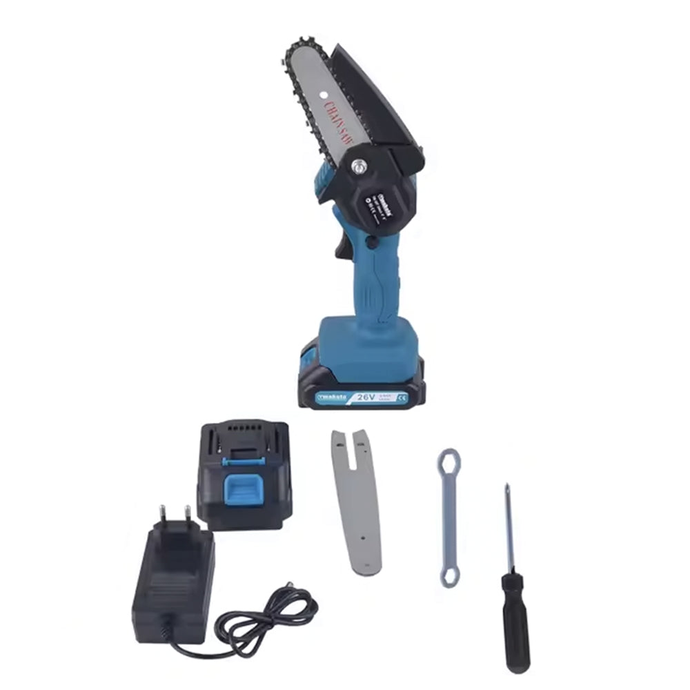 Motosega Elettrica Portatile 26V con Doppia Batteria al Litio