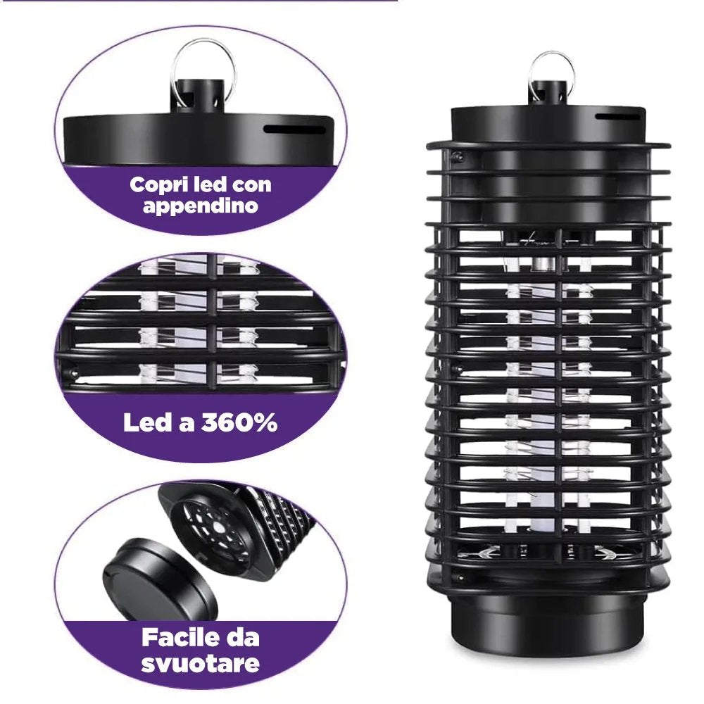 Lampada Led UV Antizanzare per Uso Interno ed Esterno