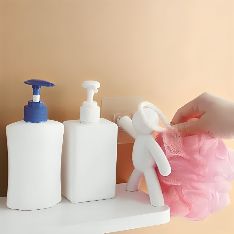 Mensola Adesiva Decorativa con Omini – Supporto Senza Fori