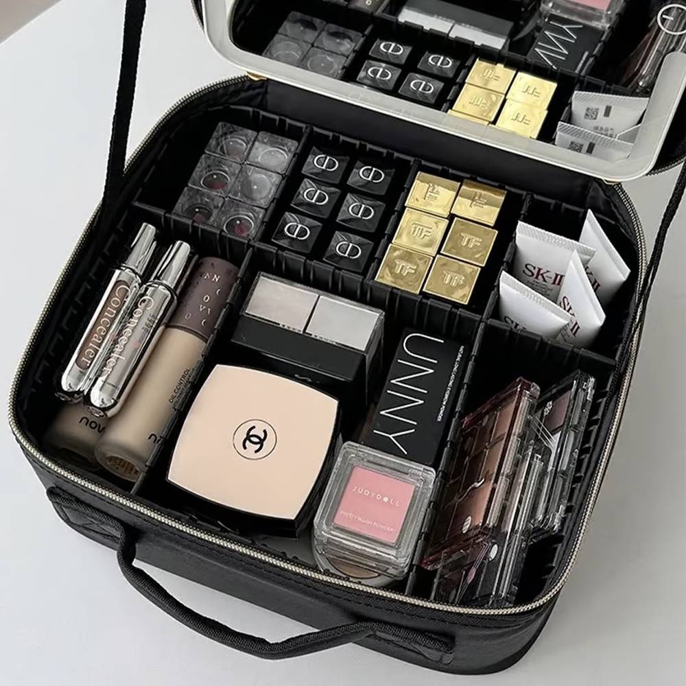 Beauty Case Make-Up con Specchio LED e Luce Regolabile