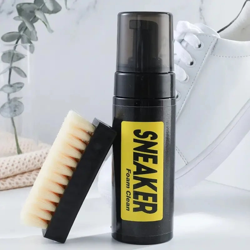 Shoes Cleaner Schiuma e Spray Protettivo Universale per Sneakers, Pelle, Tela e Tessuti