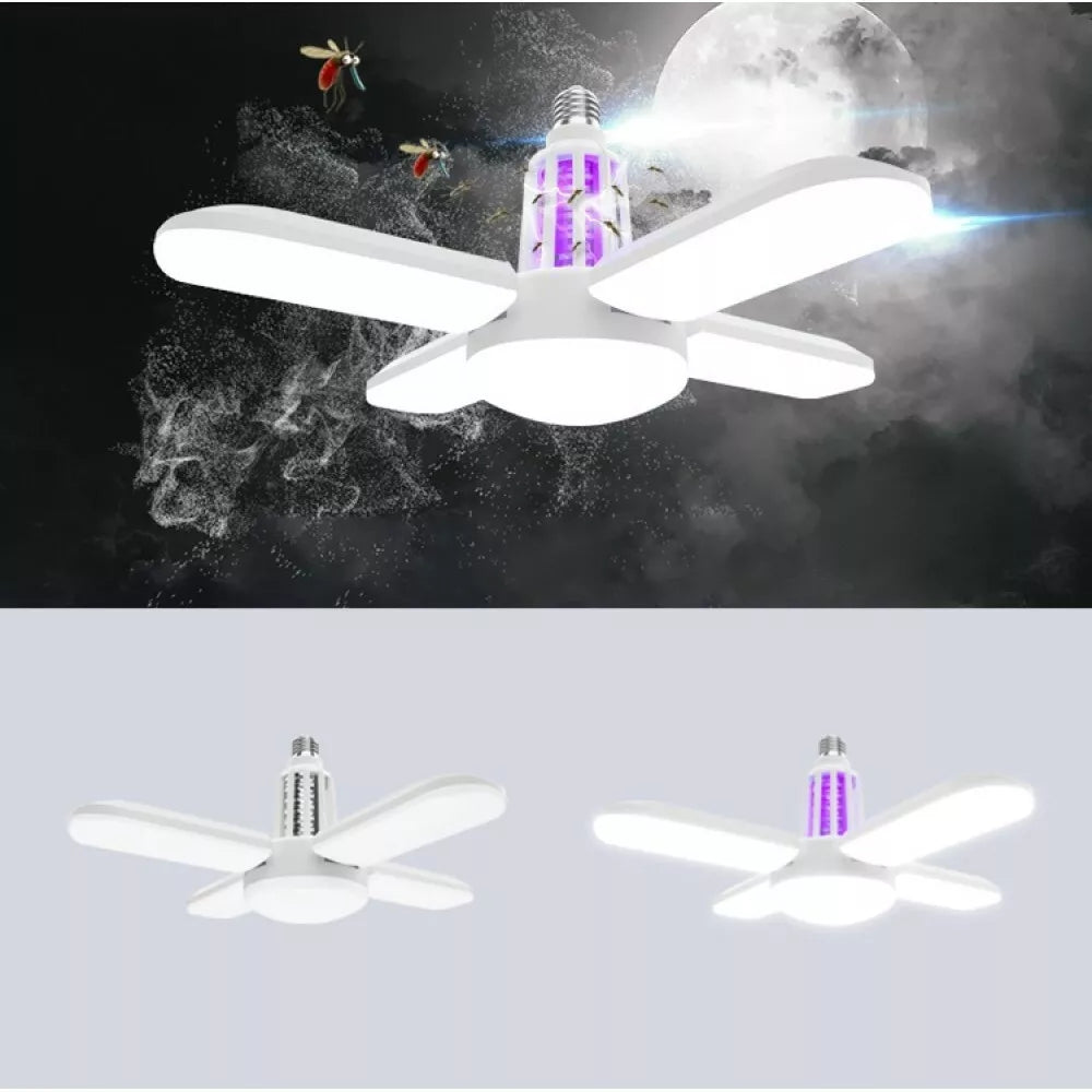 Lampadina Pieghevole UV Antizanzare con Attacco E27