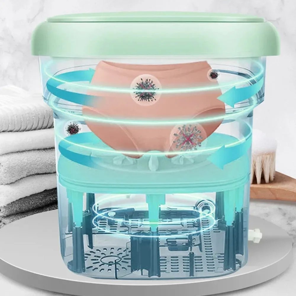 Lavatrice Portatile Pieghevole con Centrifuga