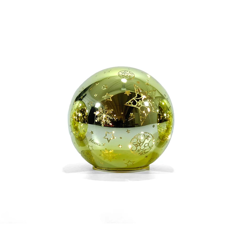 Palla Luminosa Natalizia In Vetro Con LED