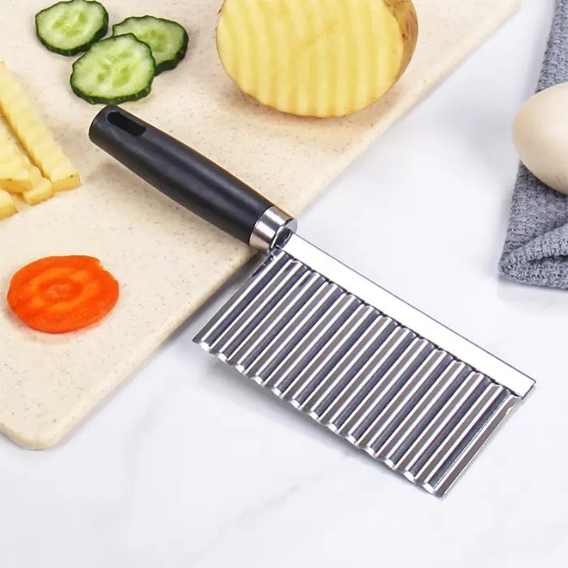 Taglierina Ondulata Professionale per Verdure Patate 2 Pezzi
