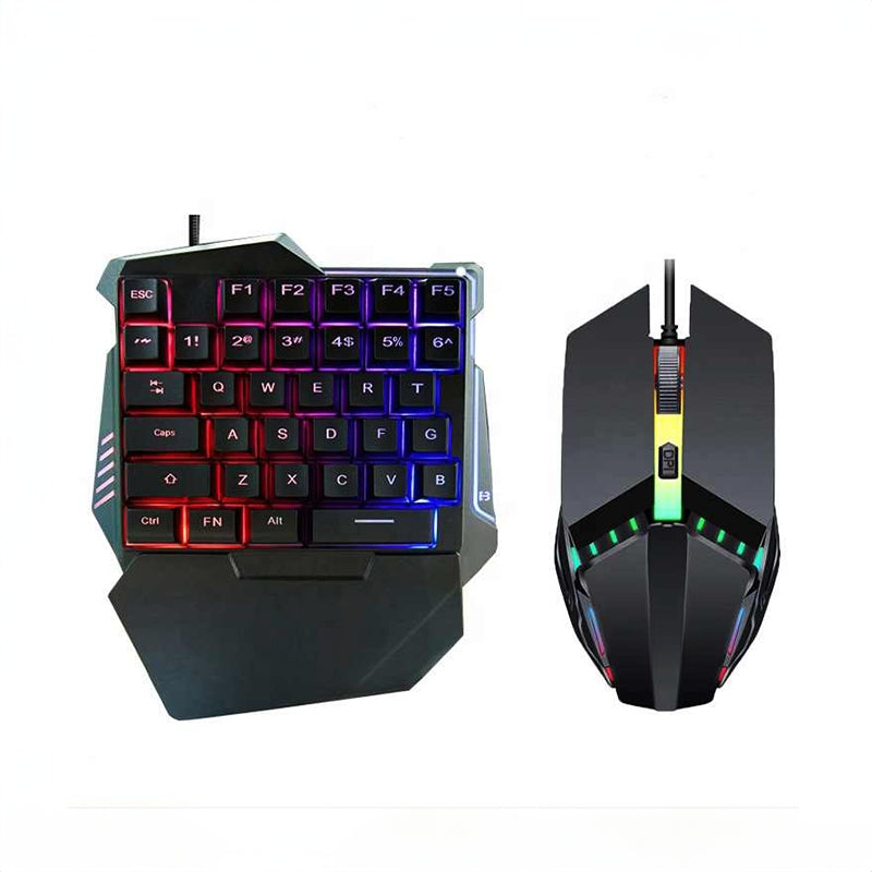 Tastiera One-Hand e Mouse da Gaming RGB con DPI Regolabile