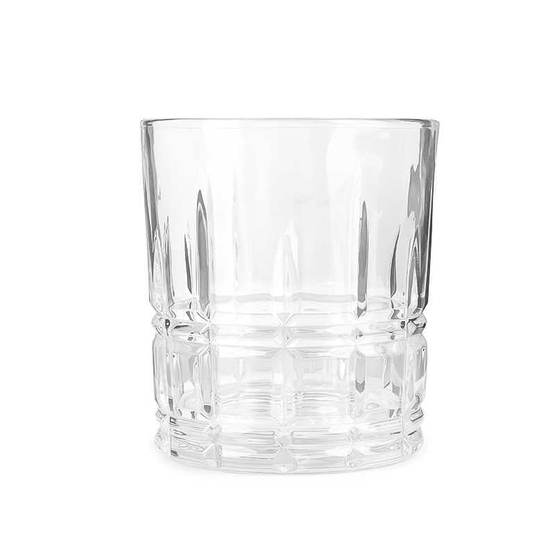 Bicchieri da Whiskey in Vetro Inciso Set da 4