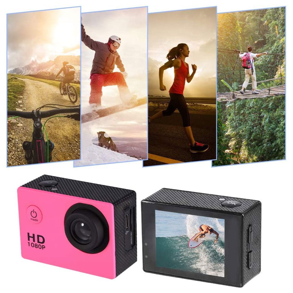 Action Camera Sportiva HD con Schermo Integrato