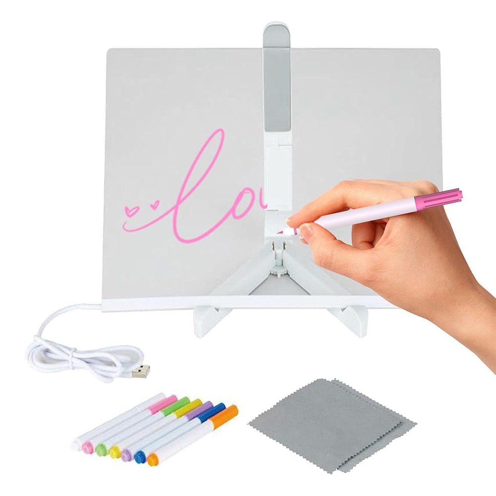 Lavagna Luminosa LED Cancellabile Penne Colorate