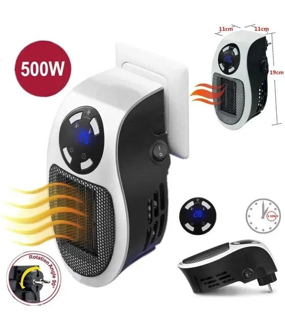 Stufetta Elettrica Portatile 500W Riscaldamento Rapido