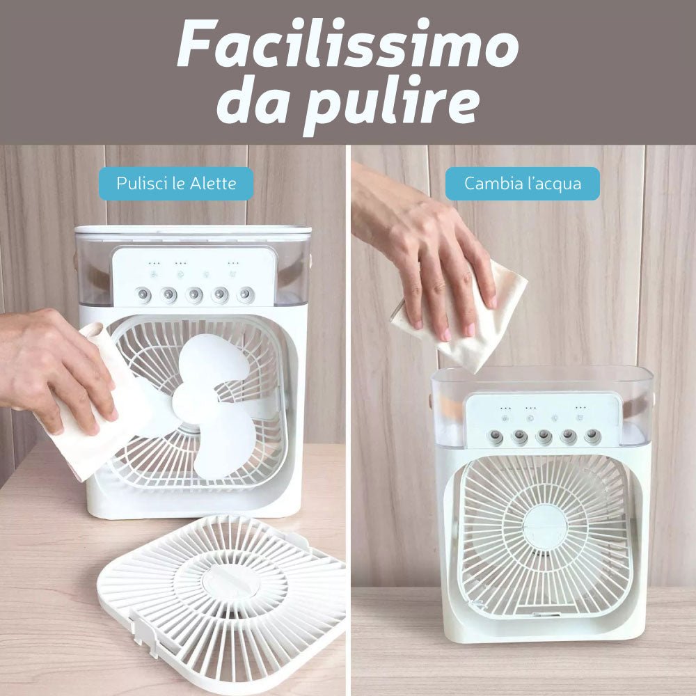 Condizionatore Portatile 3 Velocità con Serbatoio 600ml