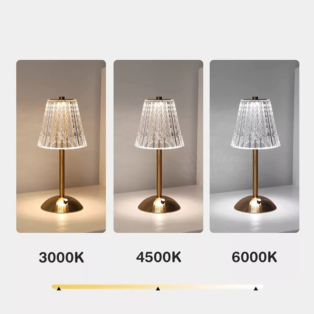 Lampada da Tavolo LED Cristallo Vintage