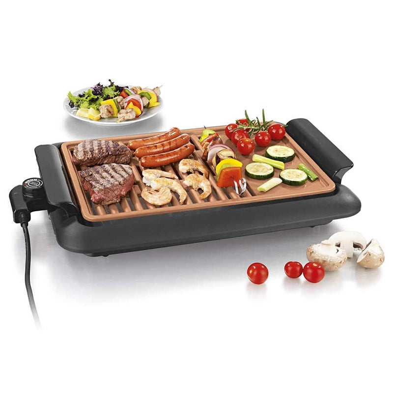 Griglia Elettrica 1200W Antiadherente – Piastra Removibile per Barbecue Indoor