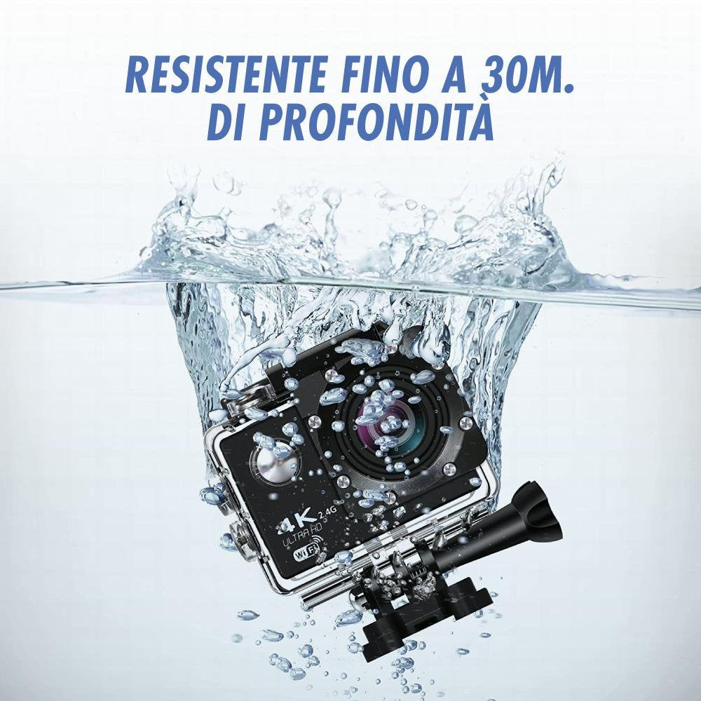 Action Camera Sportiva HD con Schermo Integrato