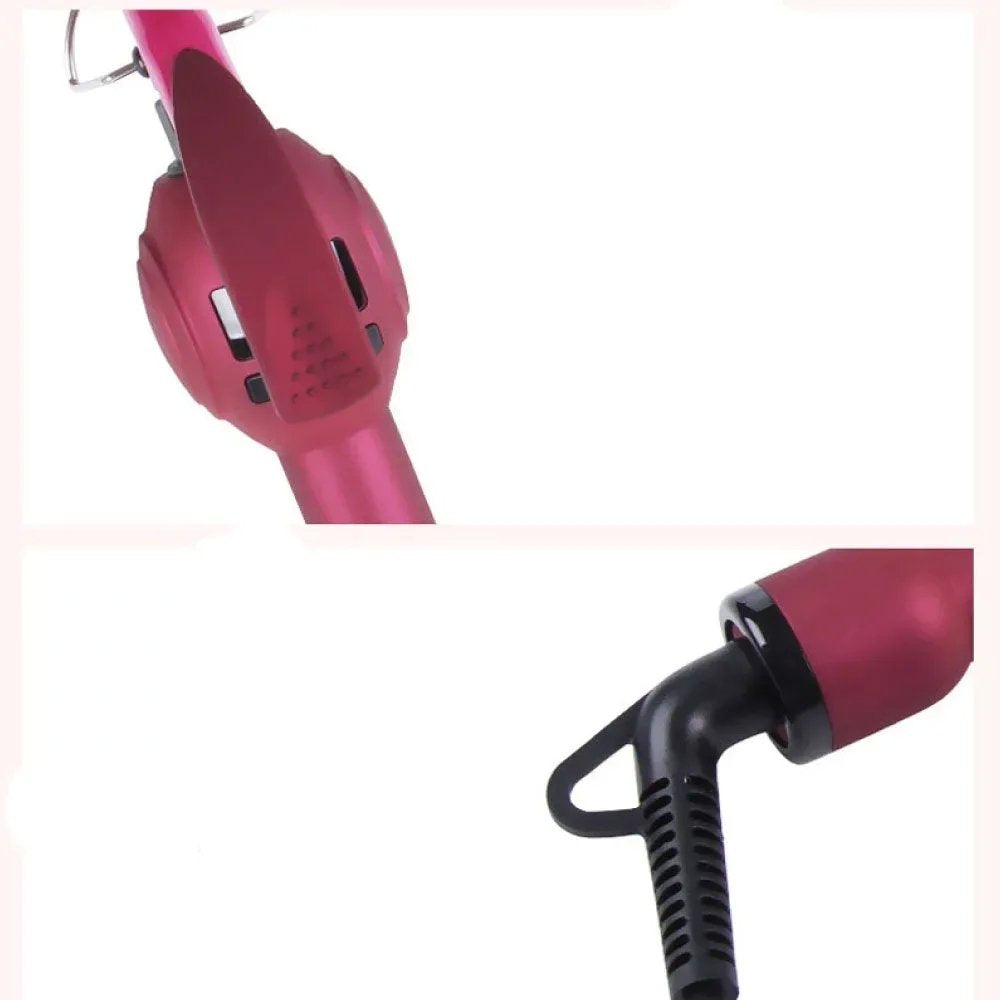 Ferro Arricciacapelli Afro Professionale 9mm con Display LCD e Rivestimento in Ceramica