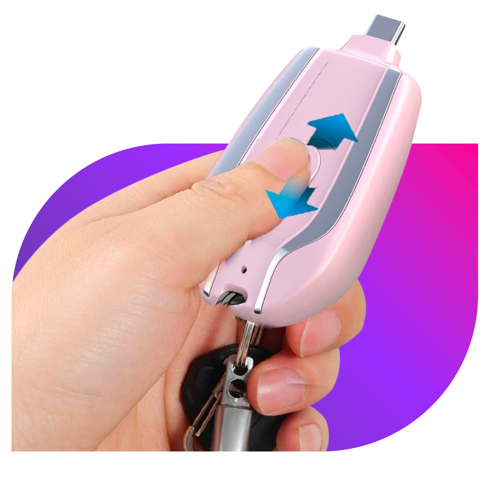 Power Clip Mini Power Bank Portachiavi Ricaricabile
