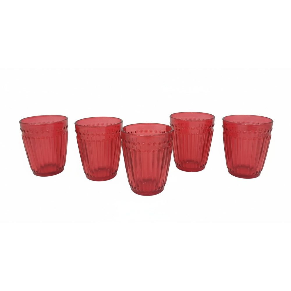 Set 6 Bicchieri Vetro 280 ml Decorazione Natalizia Tavola Feste
