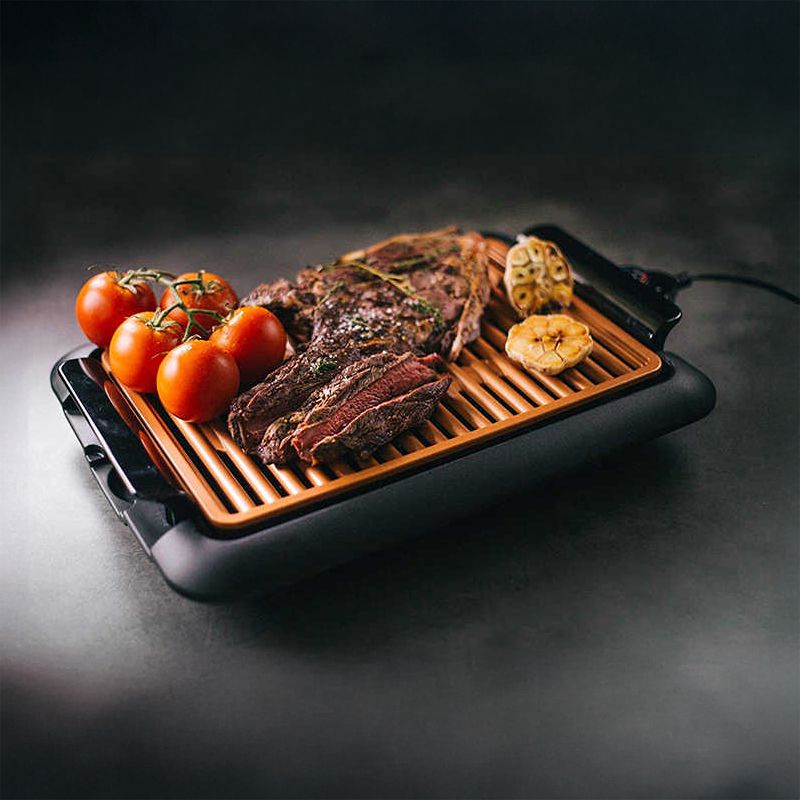 Griglia Elettrica 1200W Antiadherente – Piastra Removibile per Barbecue Indoor